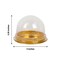 50 Gold 3" Round Mini Cupcake Boxes with Clear Dome Plastic Favor Holders